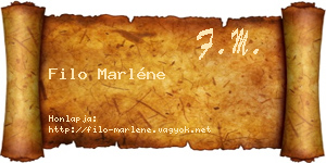 Filo Marléne névjegykártya